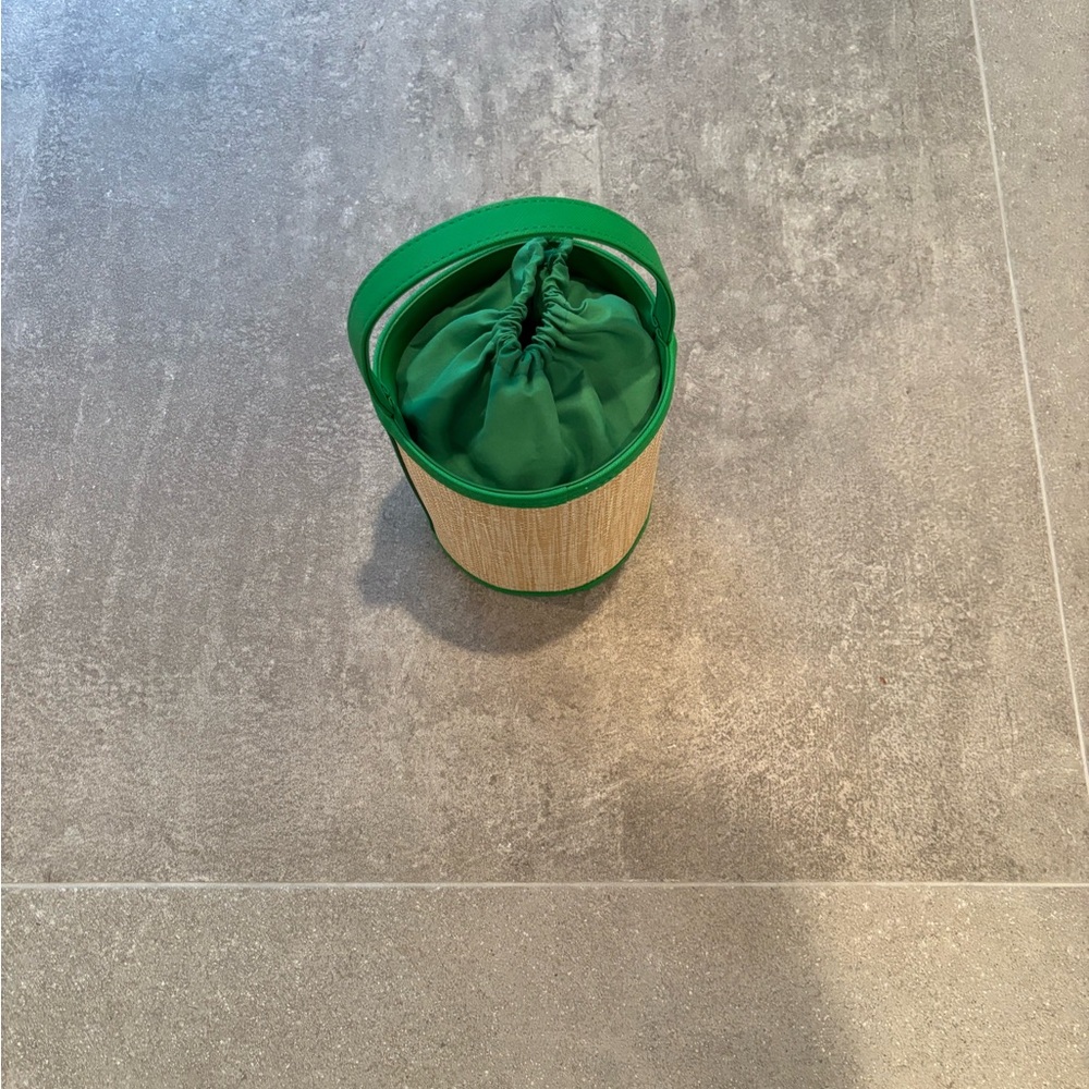 Neiman Marcus Green and Tan Mini Bag